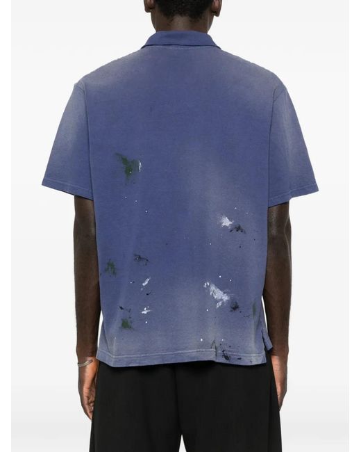 KHOKI Blue Buttoned Pocket Polo Shirt for men