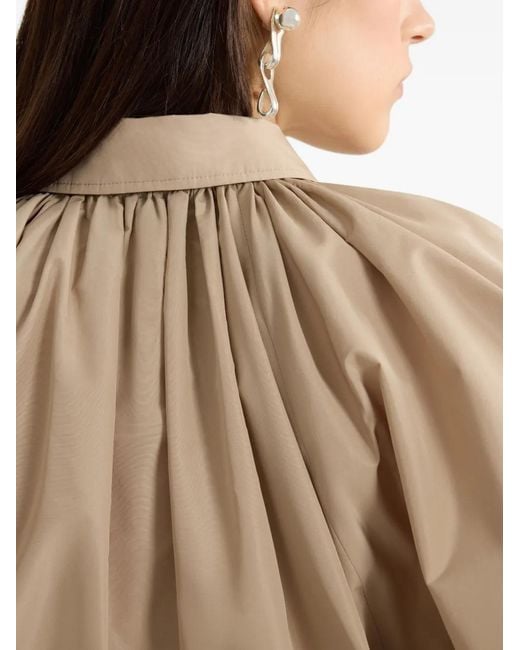 Patou Natural Gathered Blouse