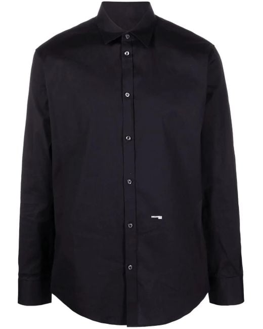 DSquared² Blue Tailored Button-Down Shirt for men
