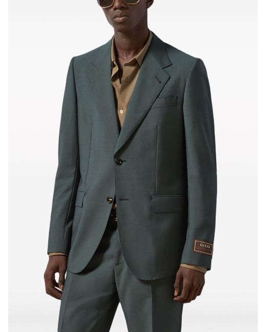 Gucci Gray Single-breasted Wool Suit for men