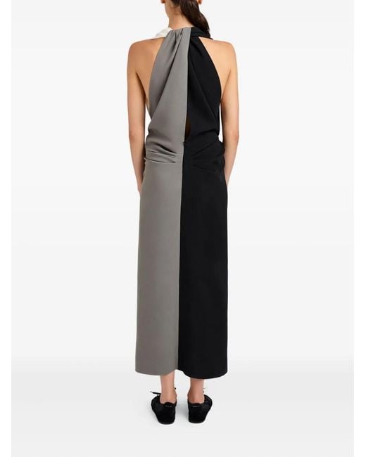 Proenza Schouler Black Elsa Knotted Midi Dress