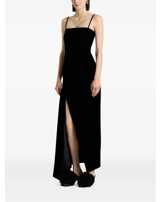 Givenchy Black Sliced Long Slashed Dress