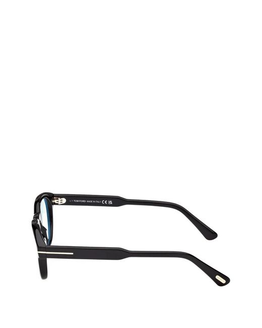 Tom Ford Black Round-Frame Glasses for men