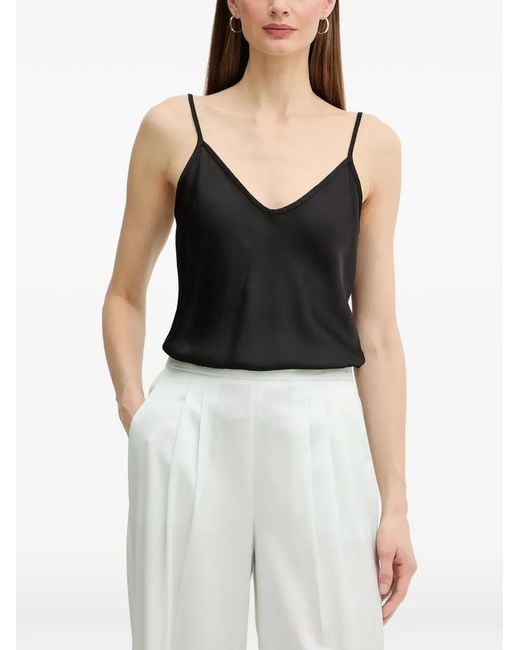 Fracomina Black Logo-Appliqué Top