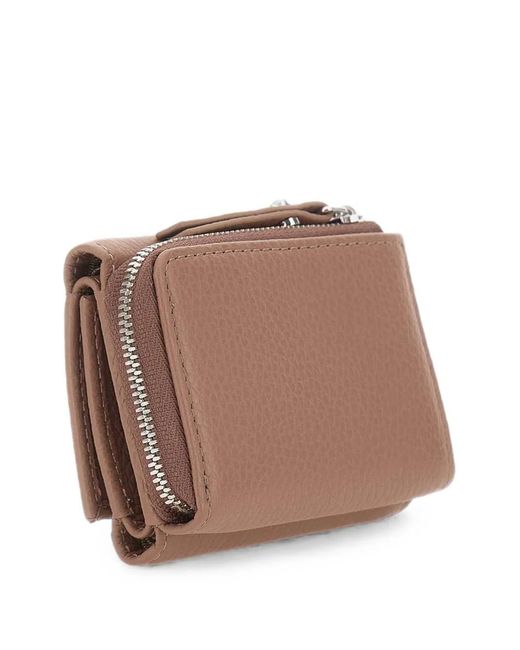 Gianni Chiarini Brown Portefeuille Grain En Cuir Grainé