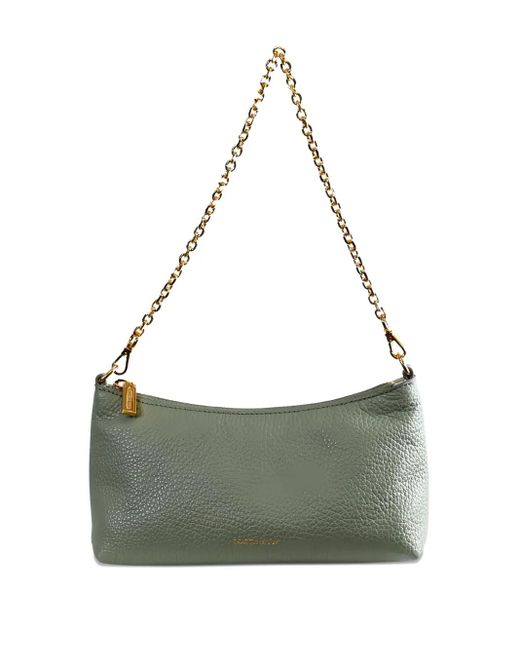 Coccinelle Green Chain-Strap Leather Shoulder Bag