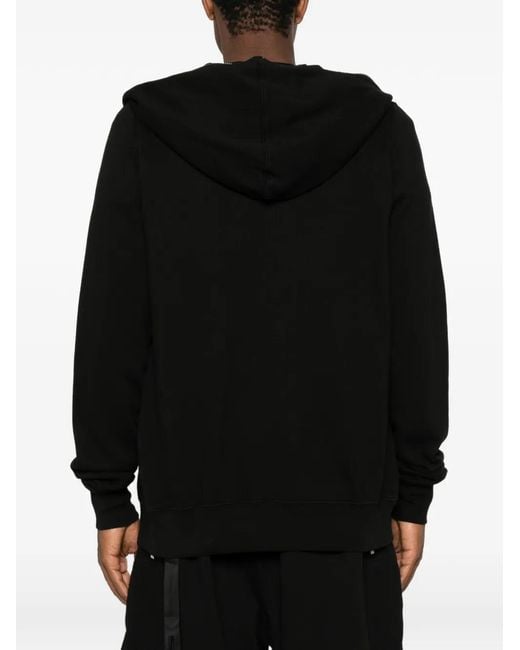 Rick Owens Black Gimp Zip-Up Hoodie for men