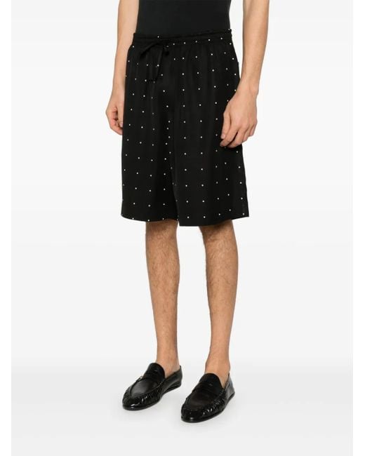 Rohe Black Polka-Dot Shorts for men