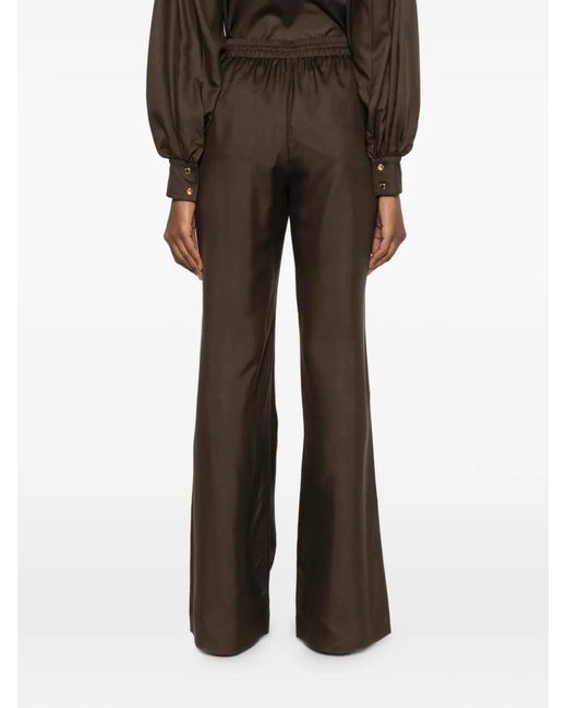 Zimmermann Brown Drawstring-Fastening Trousers