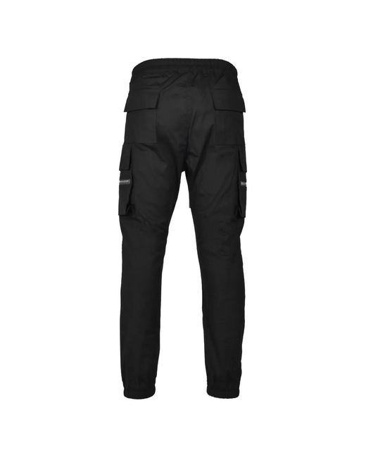 Rick Owens Black Multi-Pocket Drawstring Track Pants for men
