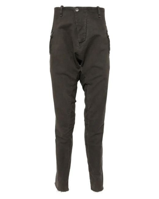 Masnada Gray Drop-Crotch Trousers for men