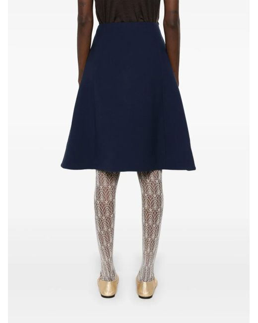 Valentino Garavani プリーツ ミニスカート Blue