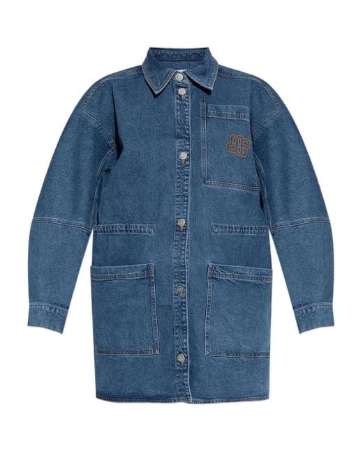 Munthe Denim Shirtjack in het Blue
