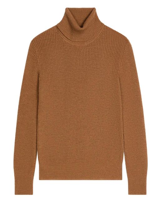 Maglione A Coste Con Collo Alto di Dries Van Noten in Brown da Uomo