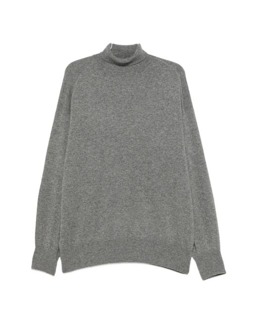 Sofie D'Hoore Gray Roll-Neck Balloon-Sleeve Knit