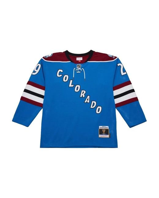 Mitchell & Ness Blue X Nhl Colorado Avalanche 2013-14 Nathan Mackinnon T-Shirt for men