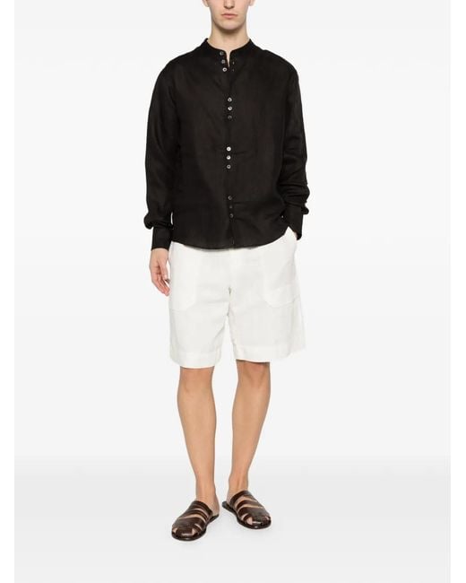 Alpha Studio Black Buttoned Shirt for men