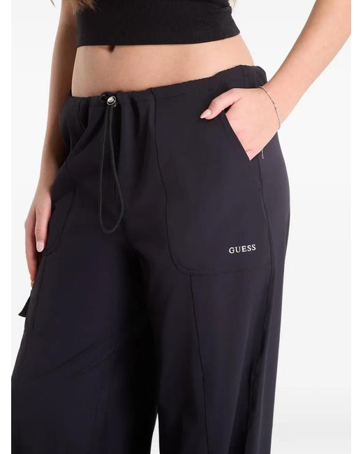 Guess Blue Pantalon Nat À Poches Cargo