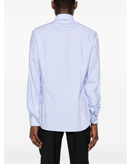 メンズ Corneliani Classic-collar Cotton Shirt Blue
