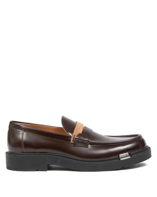 Maison Margiela Brown Décortiqué-Strap Leather Loafers for men