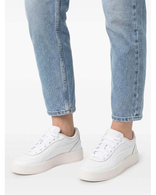 PUMA White Ca Luxe Sneakers