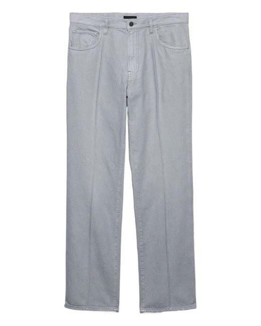 Prada Gray Denim Washed Five-Pocket Jeans for men
