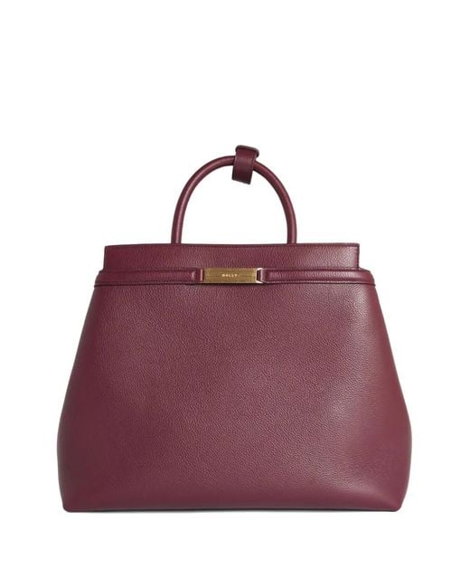 Borsa Tote Deco di Bally in Purple