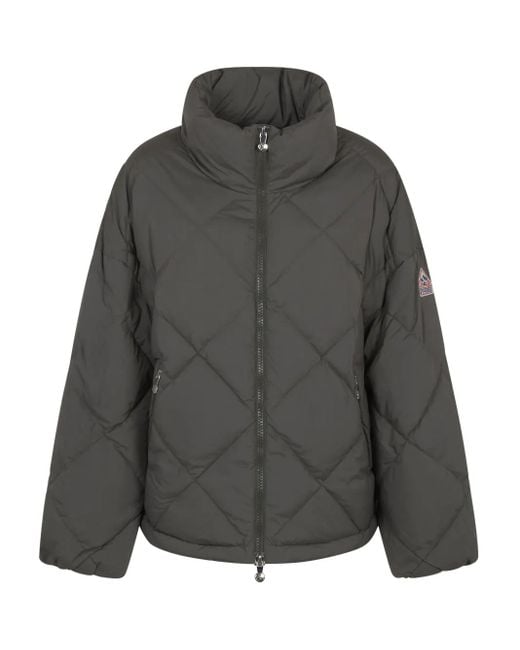 Pyrenex Gray Logo-Patch Jacket