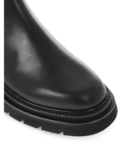 DSquared² Black Urban Hiking Leather Chelsea Ankle Boots for men