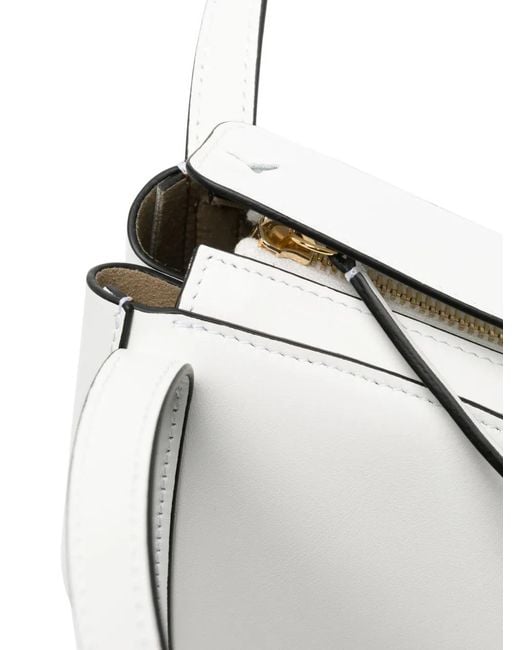 Wandler White Lin Leather Tote Bag