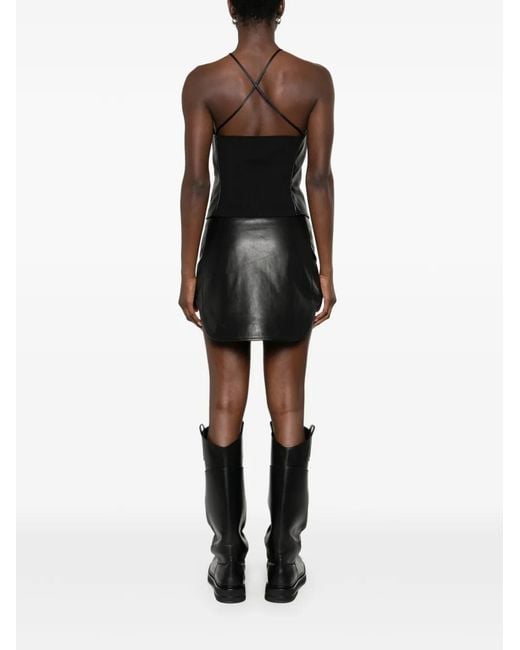 Top L-luvy con logo en relieve DIESEL de color Black