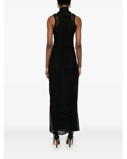 Coperni Black Mesh Maxi Dress