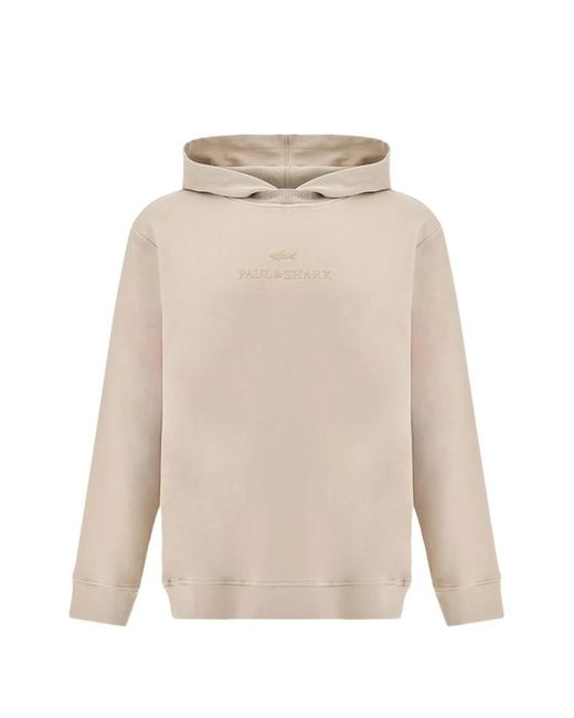 Paul & Shark White Logo-Detail Hoodie for men