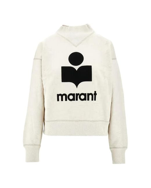 Isabel Marant White Moby Logo-Print Sweatshirt