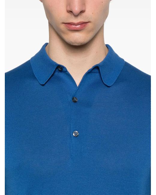John Smedley メンズ ブルー Adrian ポロシャツ