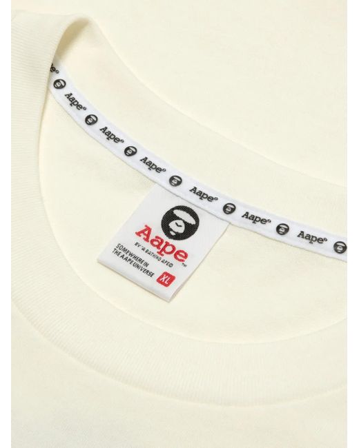 メンズ Aape By A Bathing Ape ロゴ Tシャツ White