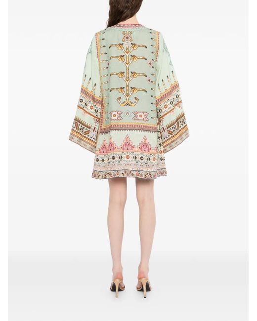 Camilla White Legend Has It Deep V-Neck Kaftan