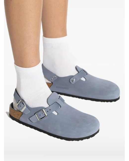 Birkenstock Blue Buckle Strap Mules