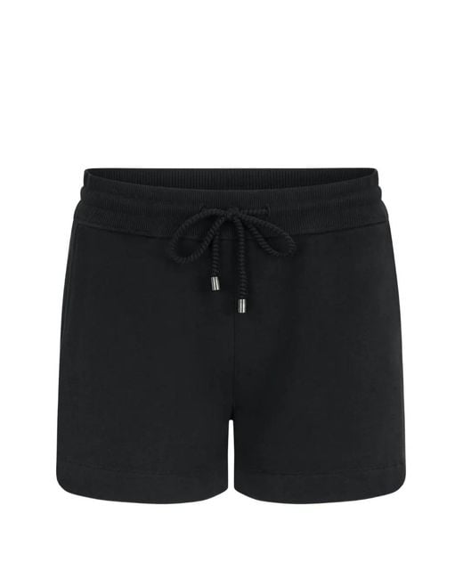 Juvia Black Marcy Drawstring Slit Shorts
