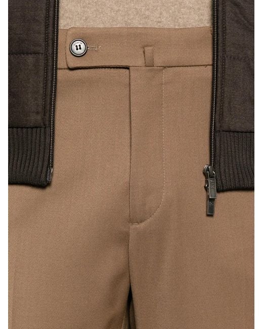 Incotex White Straight-Leg Tailored Trousers for men