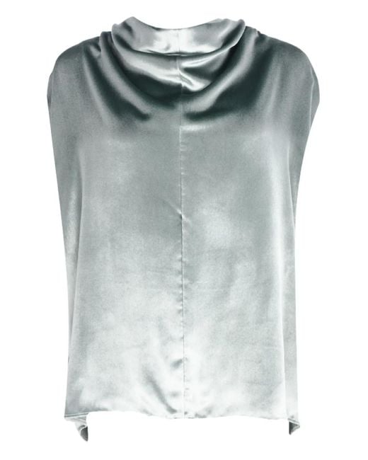 Alberta Ferretti Green Top mit Wasserfallausschnitt