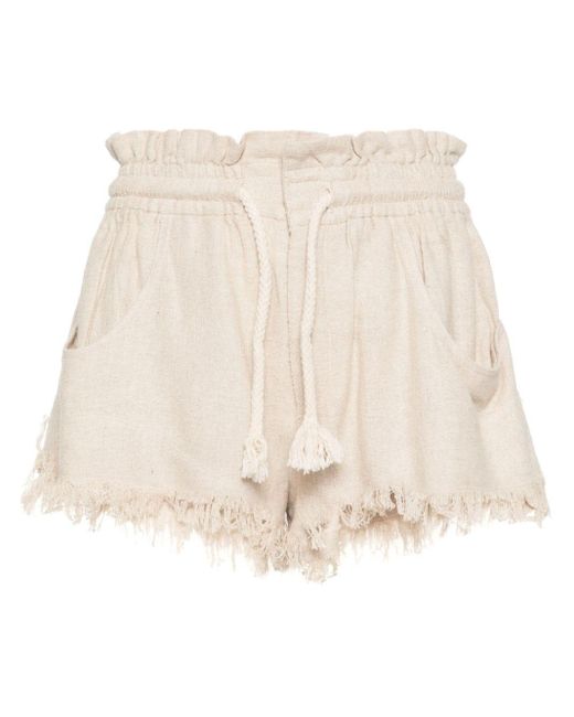 Isabel Marant Natural Talapiz Silk Shorts