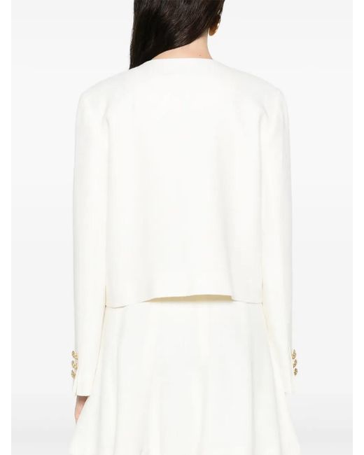 Occleus White Milan Fitted Jacket