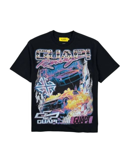 GUAPI Black Nitro Drift Tee V1 Graphic T-Shirt for men