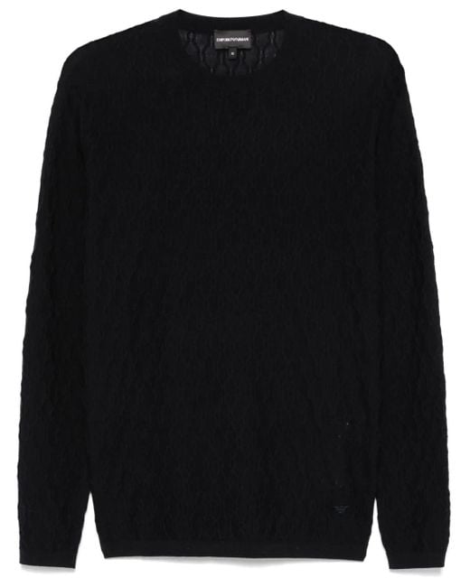 Emporio Armani Black Pullover for men
