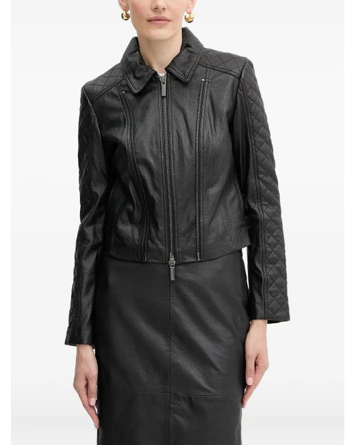 ARMANI EXCHANGE レディース ブラック キルティング ジャケットの通販 