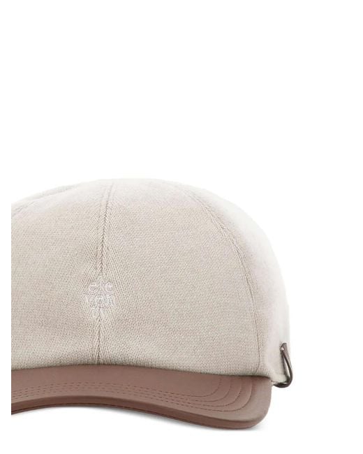 Eleventy Baseballkappe Mit Lederkrempe in White für Herren