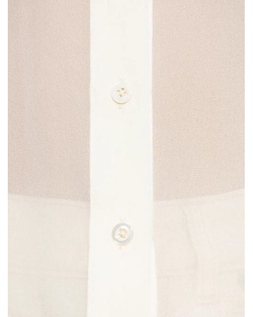 FRAME White Ruffled Long-Sleeve Shirt