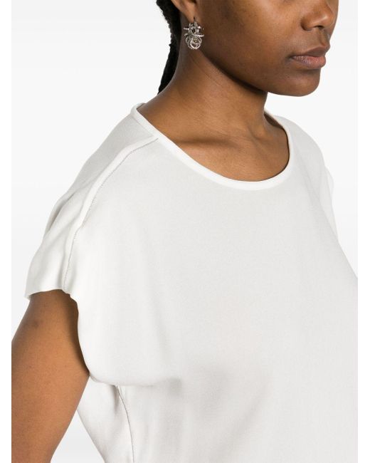 Camisa de crepé y gasa Fabiana Filippi de color White