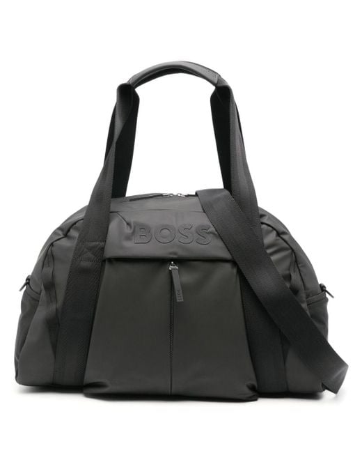 Boss Reisetasche mit gummiertem Logo in Black für Herren